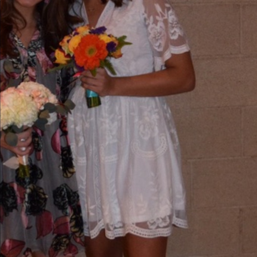 White lace dress